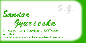 sandor gyuricska business card